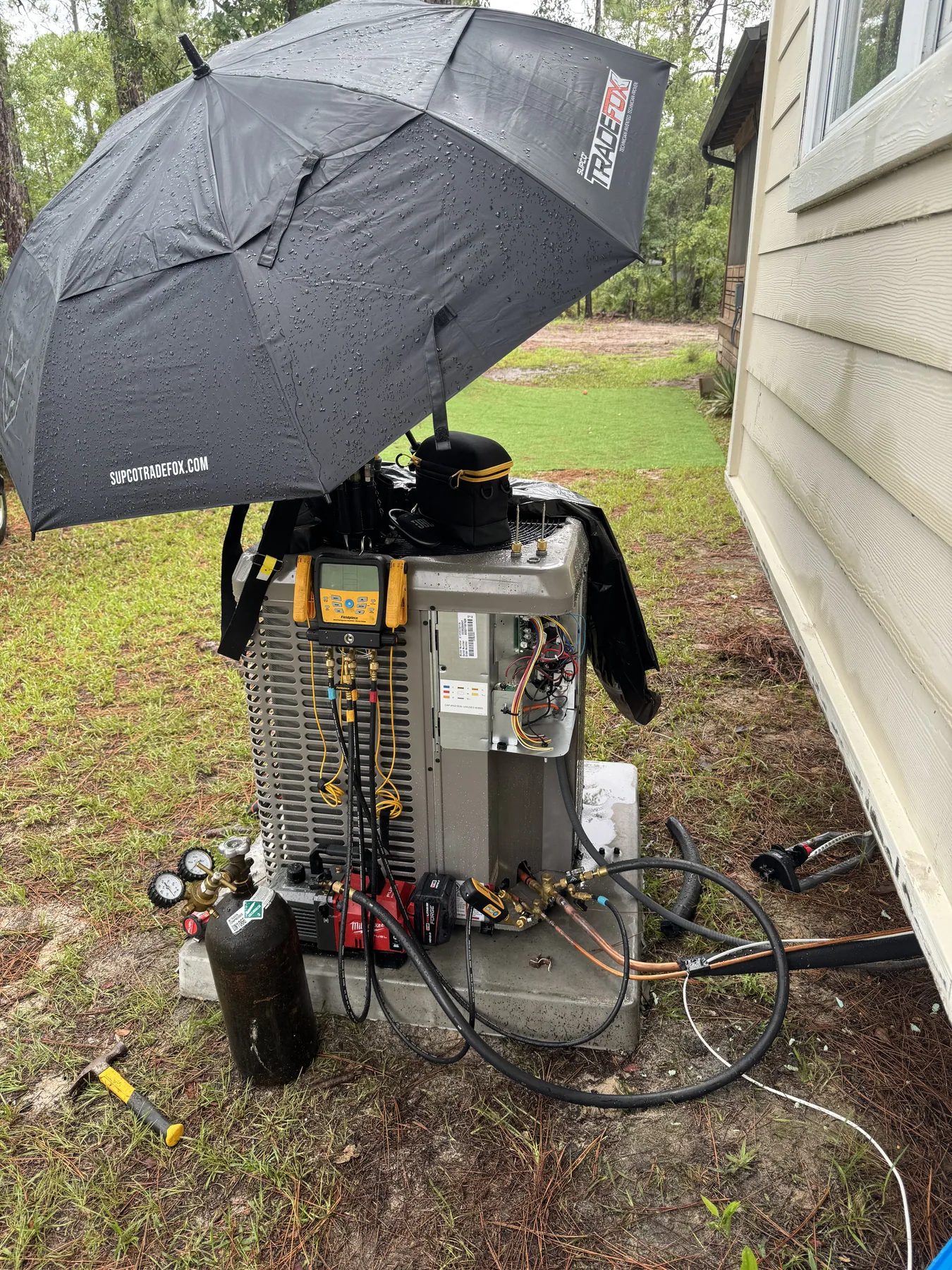 HVAC Installation work performed by Merckle Plumbing in Freeport, Florida