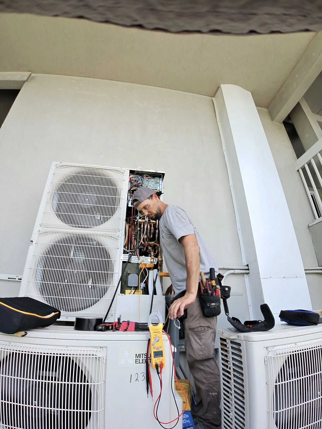 Merckle Plumbing a ductless mini split installation in Northwest Florida