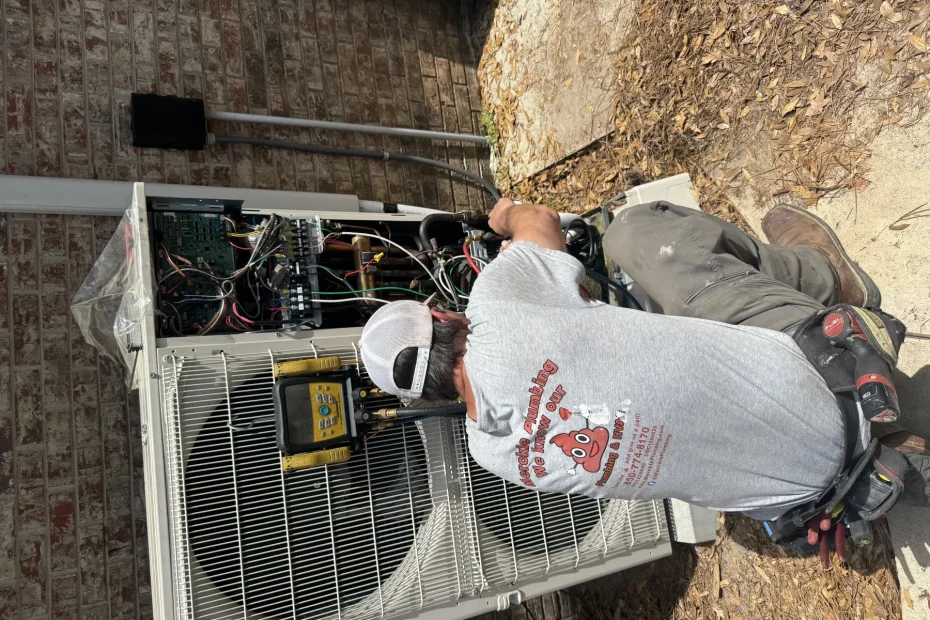 Merckle Plumbing an air conditioning service call in Northwest Florida