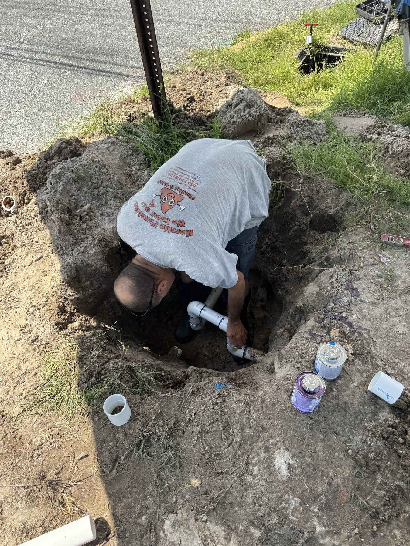 Leak Detection work performed by Merckle Plumbing in Freeport, Florida